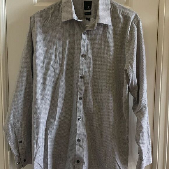 J Ferrar slim fit mechanical stretch button up shirt - Picture 1 of 5
